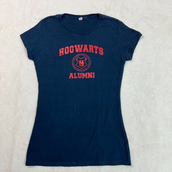 Hogwarts Alumni Alstyle Apparel & Activewear Women's L Dark Blue T-Shirt - Picture 1 of 9